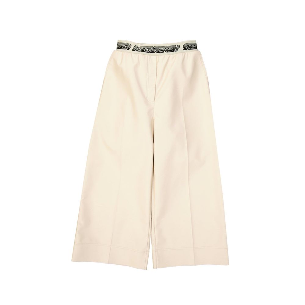 Stella McCartney Wide Leg Cropped Pants - Cream