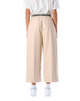 Stella McCartney Wide Leg Cropped Pants - Cream