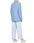 Stella McCartney Cotton Wide Leg Pants - Bleached Blue