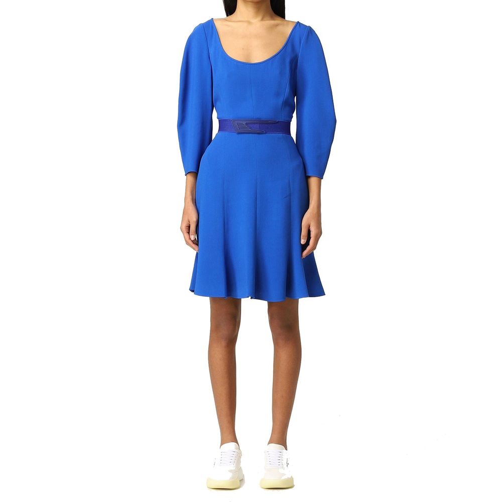 Stella McCartney Quarter Sleeve Mini Dress - Shock Blue