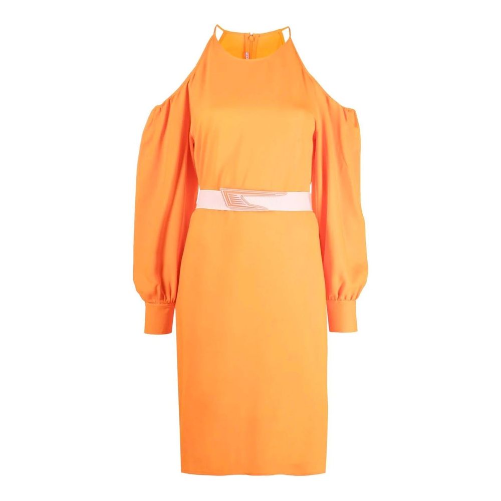 Stella McCartney Cold Shoulder Midi Dress - Orange