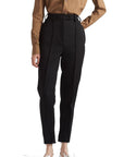 Prada High-Rise Tapered Slim Fit Pants - Black