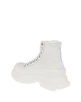 Alexander McQueen White Raffia High Top Sneakers