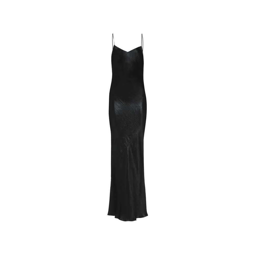 Saint Laurent Low Back Long Black Dress