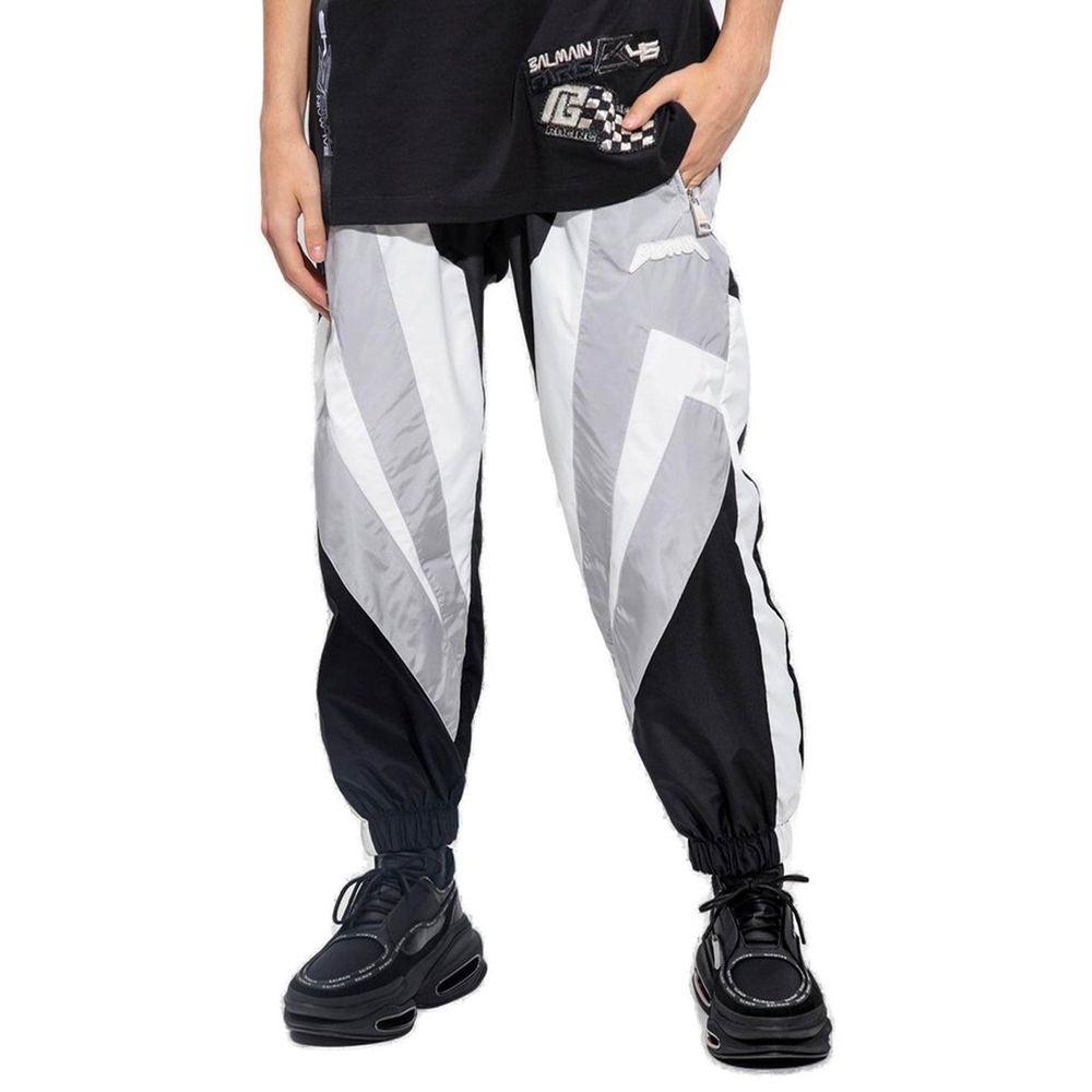 Balmain Colorblock Parachute Athletic Pants