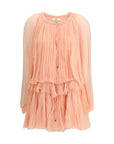 Chloé Peach Silk Mini Dress
