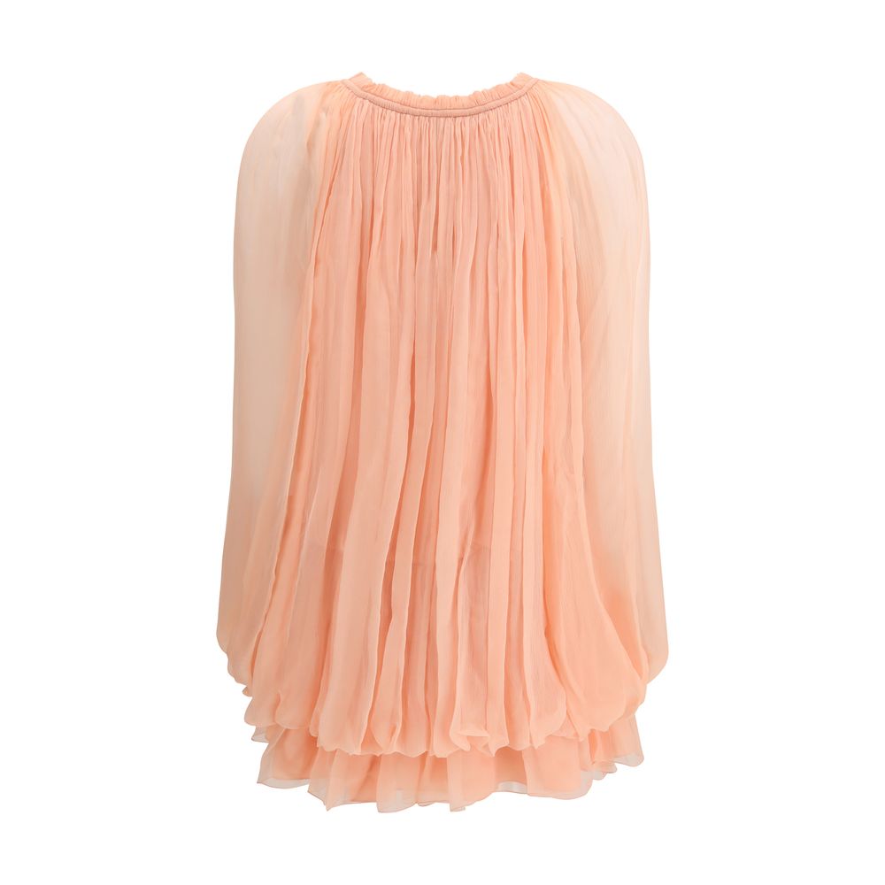Chloé Peach Silk Mini Dress