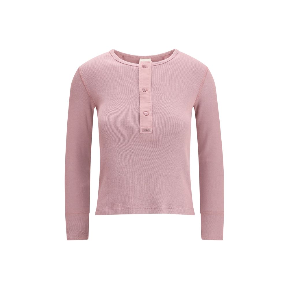 Chloé Henley Long Sleeve Top