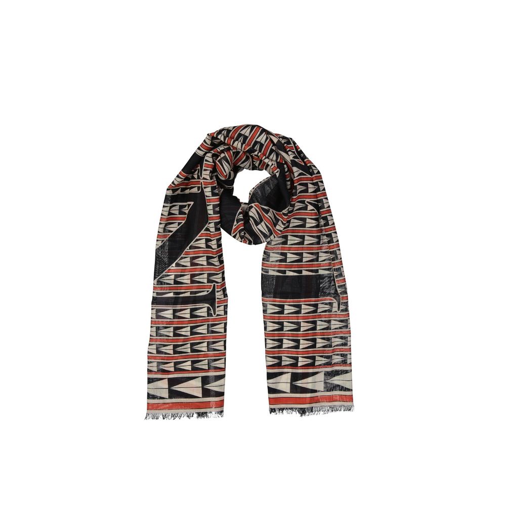 Lanvin Red& Black Wool Scarf