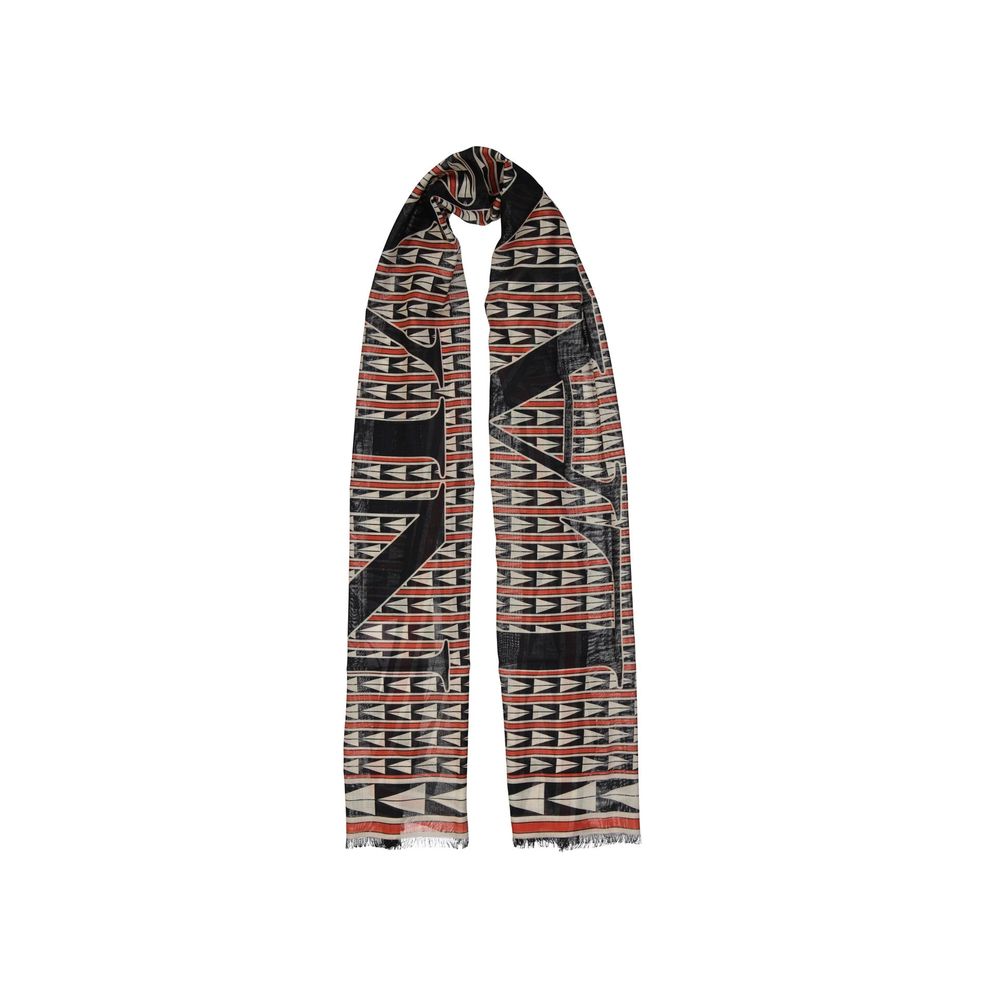 Lanvin Red & Black Wool Scarf