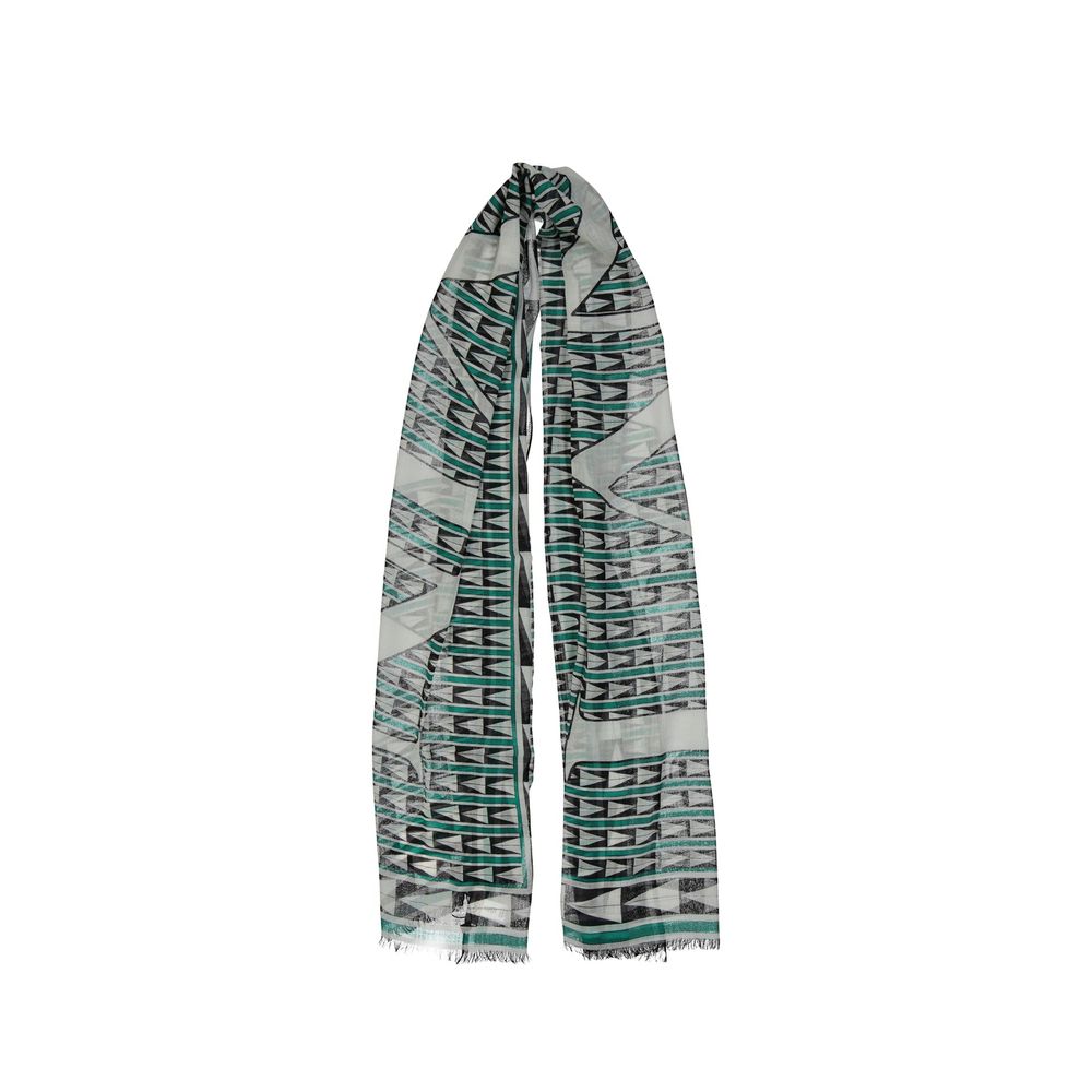 Lanvin Logo Geometric Wool Scarf