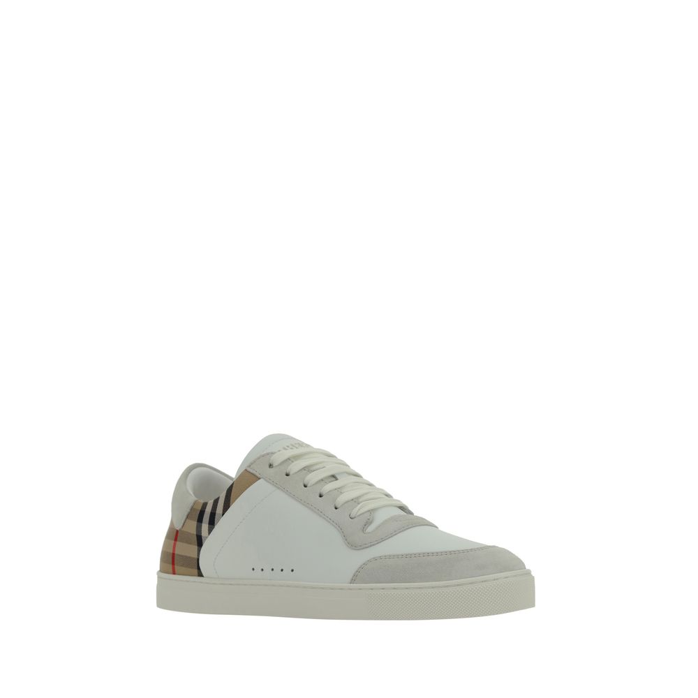 Burberry Checkered Leather Low Top Sneakers