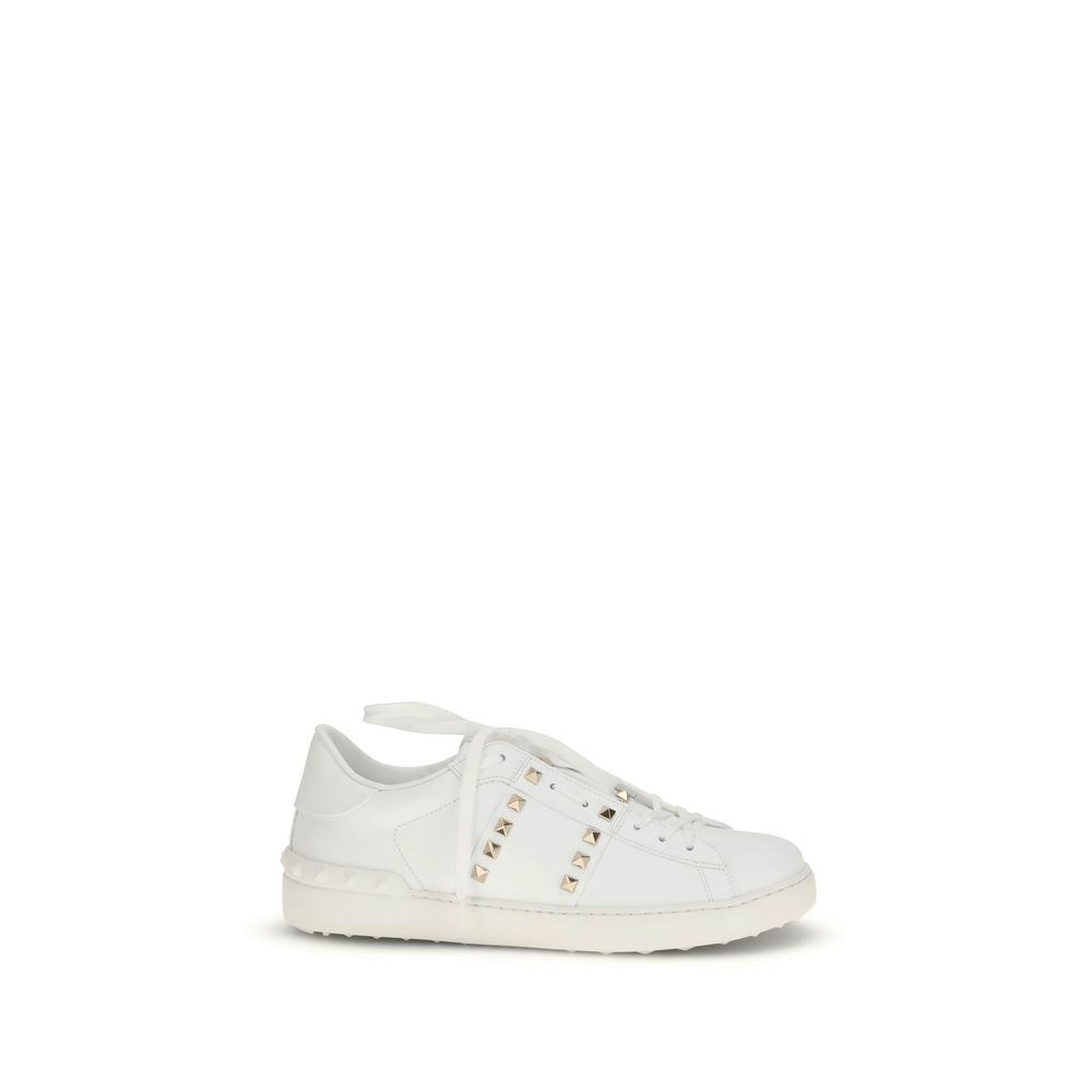 Valentino Garavani Leather Rockstud Low Top Sneakers