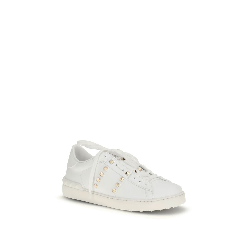 Valentino Garavani Leather Rockstud Low Top Sneakers
