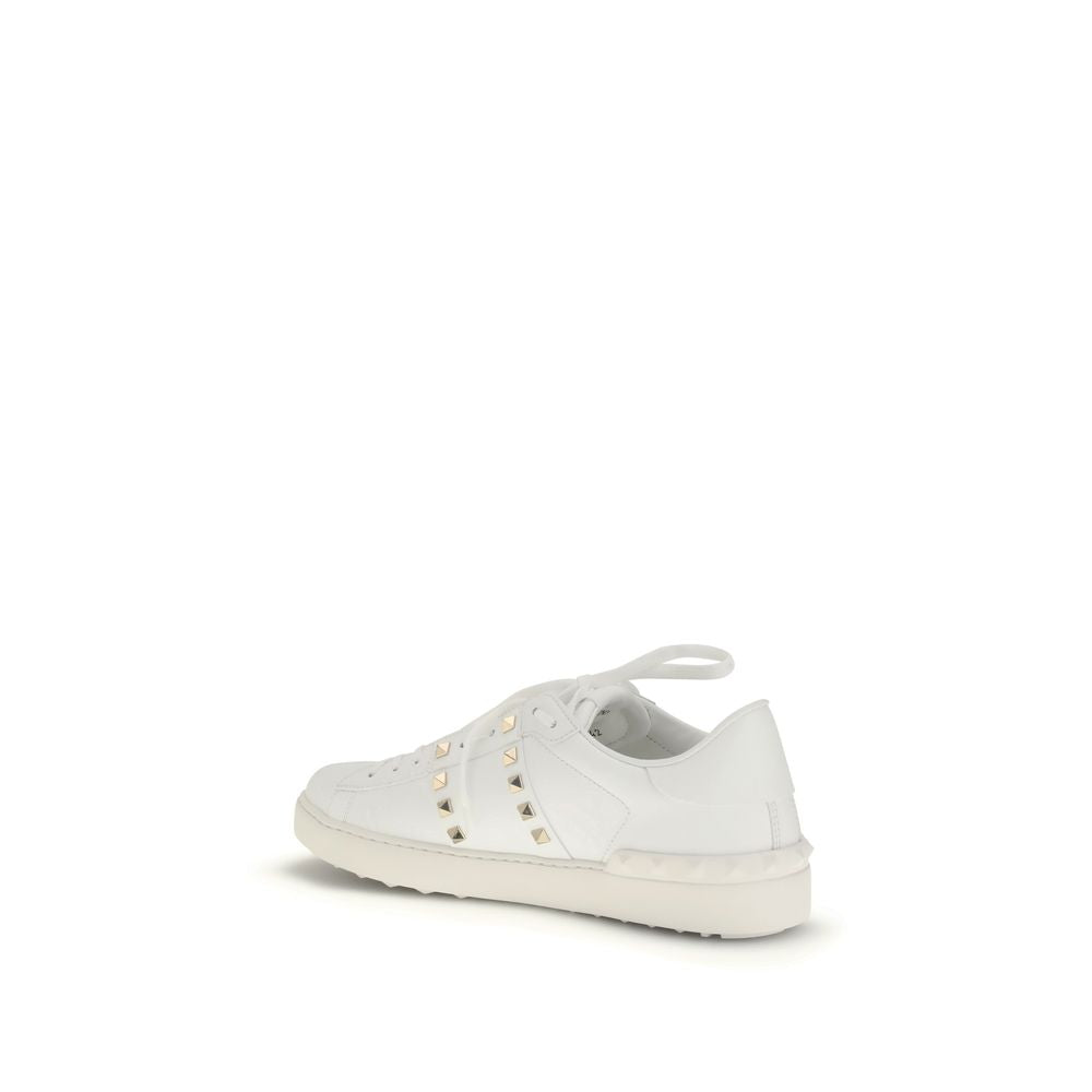 Valentino Garavani Leather Rockstud Low Top Sneakers