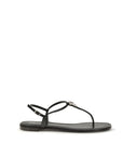 Giuseppe Zanotti Pia Mizuki Leather Flat Sandals - Black