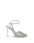 LE SILLA Embrace Divina Leather Stiletto Heel Sandals - Silver