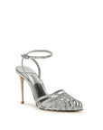 LE SILLA Embrace Divina Leather Stiletto Heel Sandals - Silver