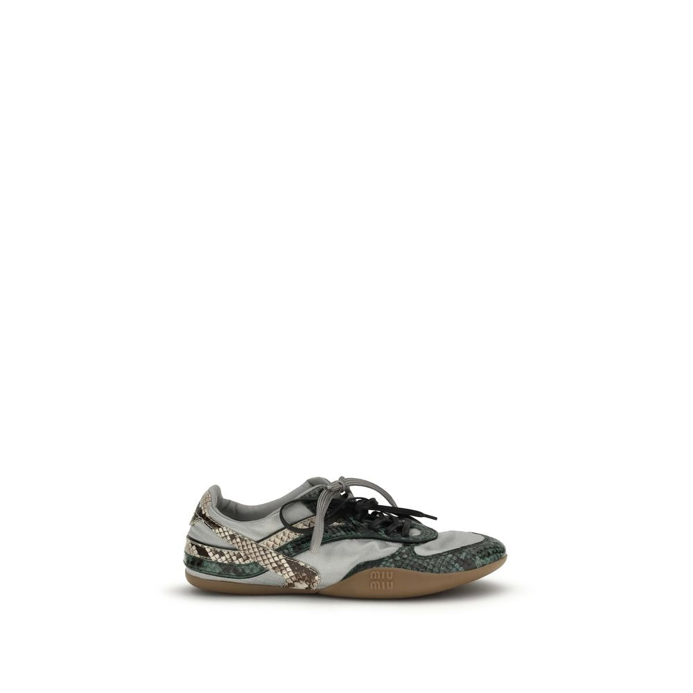 Miu Miu Python Print Athletic Sneakers