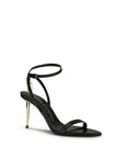 Tom Ford Padlock Pointy Naked Leather Stiletto Heel Sandals - Black