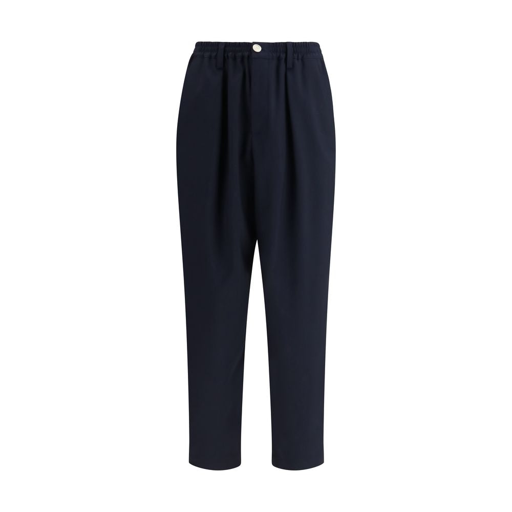 Marni Merino Wool Relaxed Casual Pants - Deep Blue