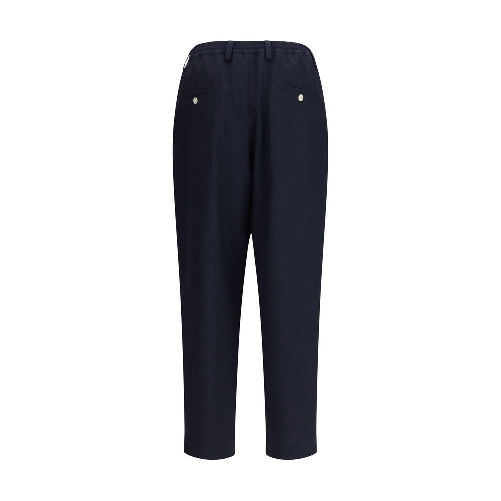 Marni Merino Wool Relaxed Casual Pants - Deep Blue