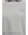 Miu Miu Gray/Grey Cropped Sweatshirt