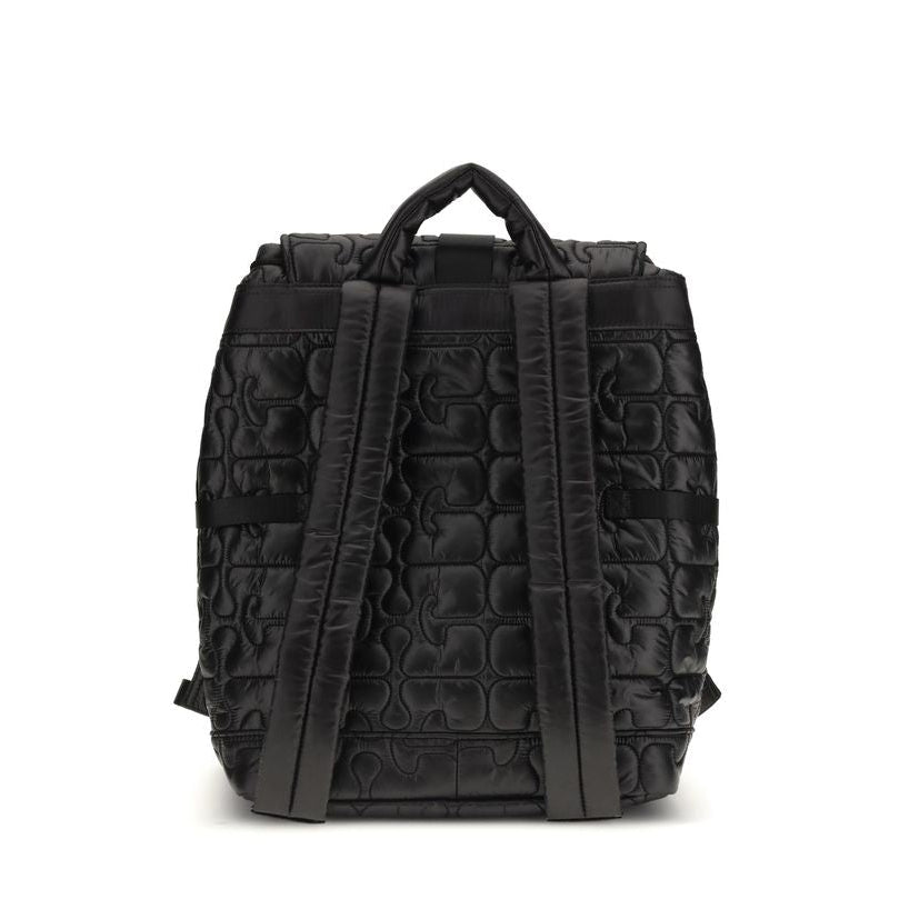 Ganni Quilted Backpack - Black