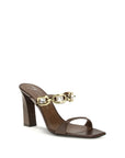 Giuseppe Embellished Block Heel Mule Sandals - Brown