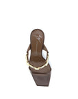 Giuseppe Embellished Block Heel Mule Sandals - Brown