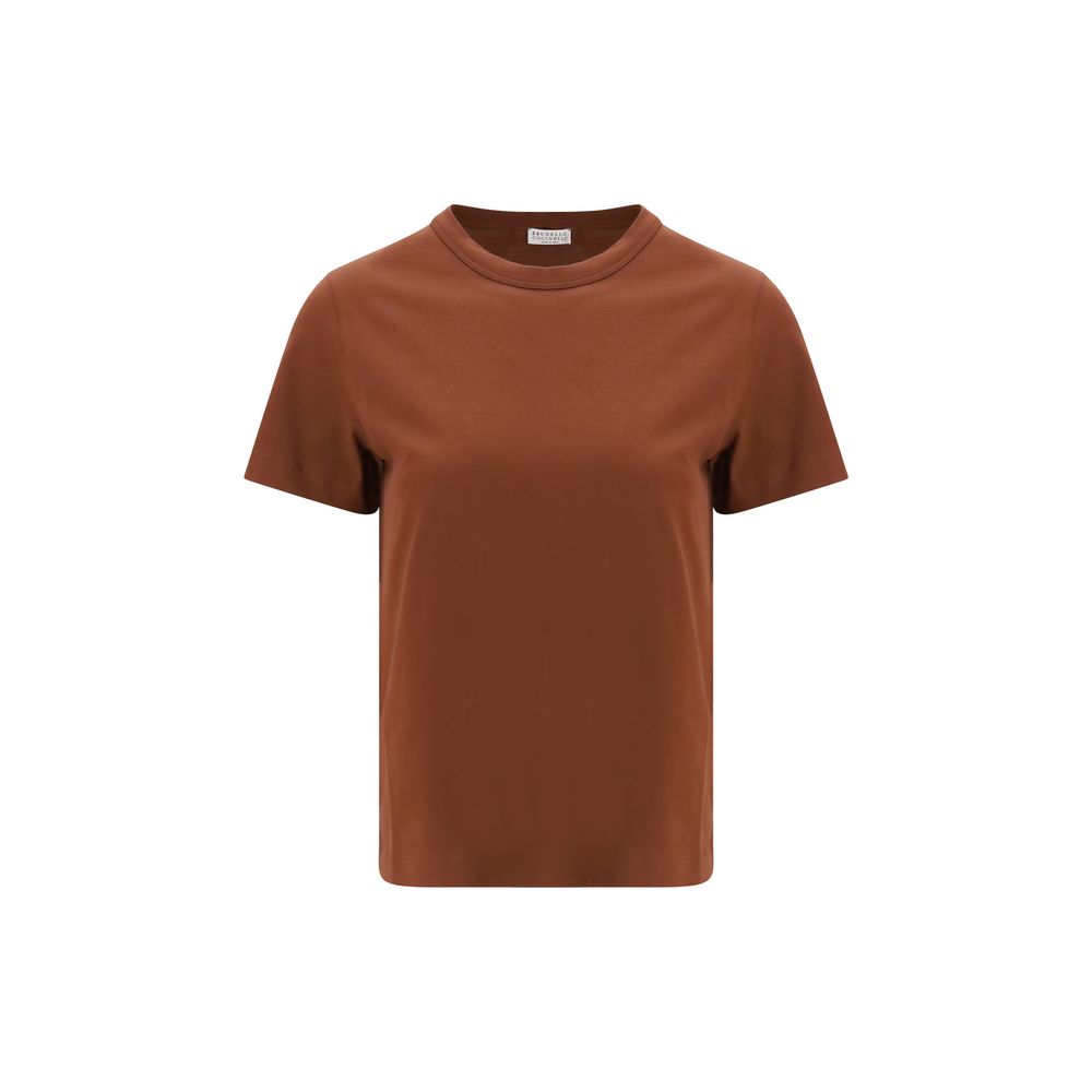 Brunello Cucinelli Rust Cotton T-Shirt