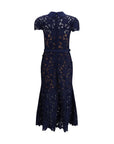 Self-Portrait Guipure Lace Midi Cocktail Dress