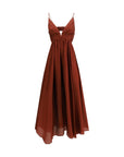 Zimmermann Wanderlust Bordeaux Silk Maxi-Long Dress