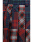 Miu Miu Checkered Virgin Wool Mini Skirt