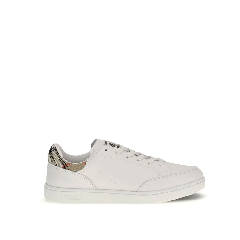 Burberry Leather Low Top Sneakers - White