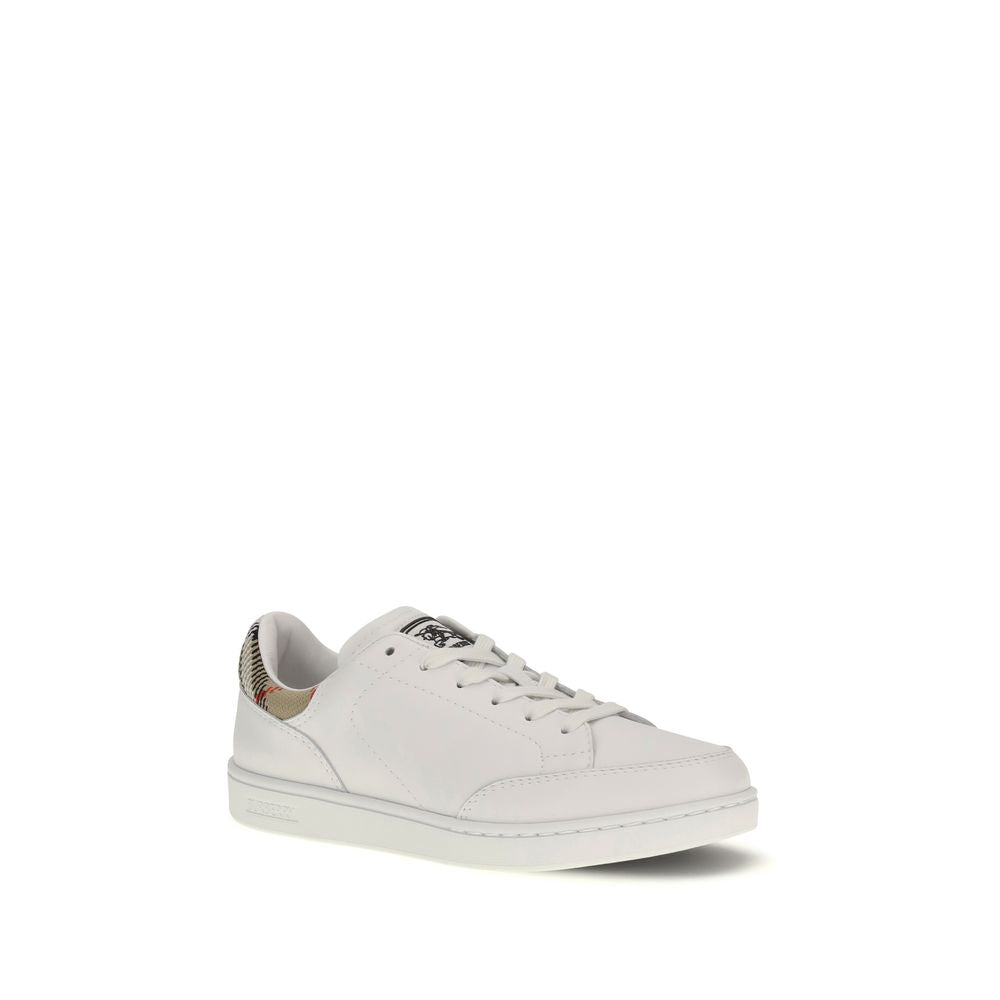 Burberry Leather Low Top Sneakers - White