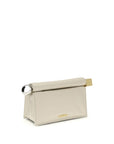 Jacquemus Rond Carré Cream Leather Clutch Bag