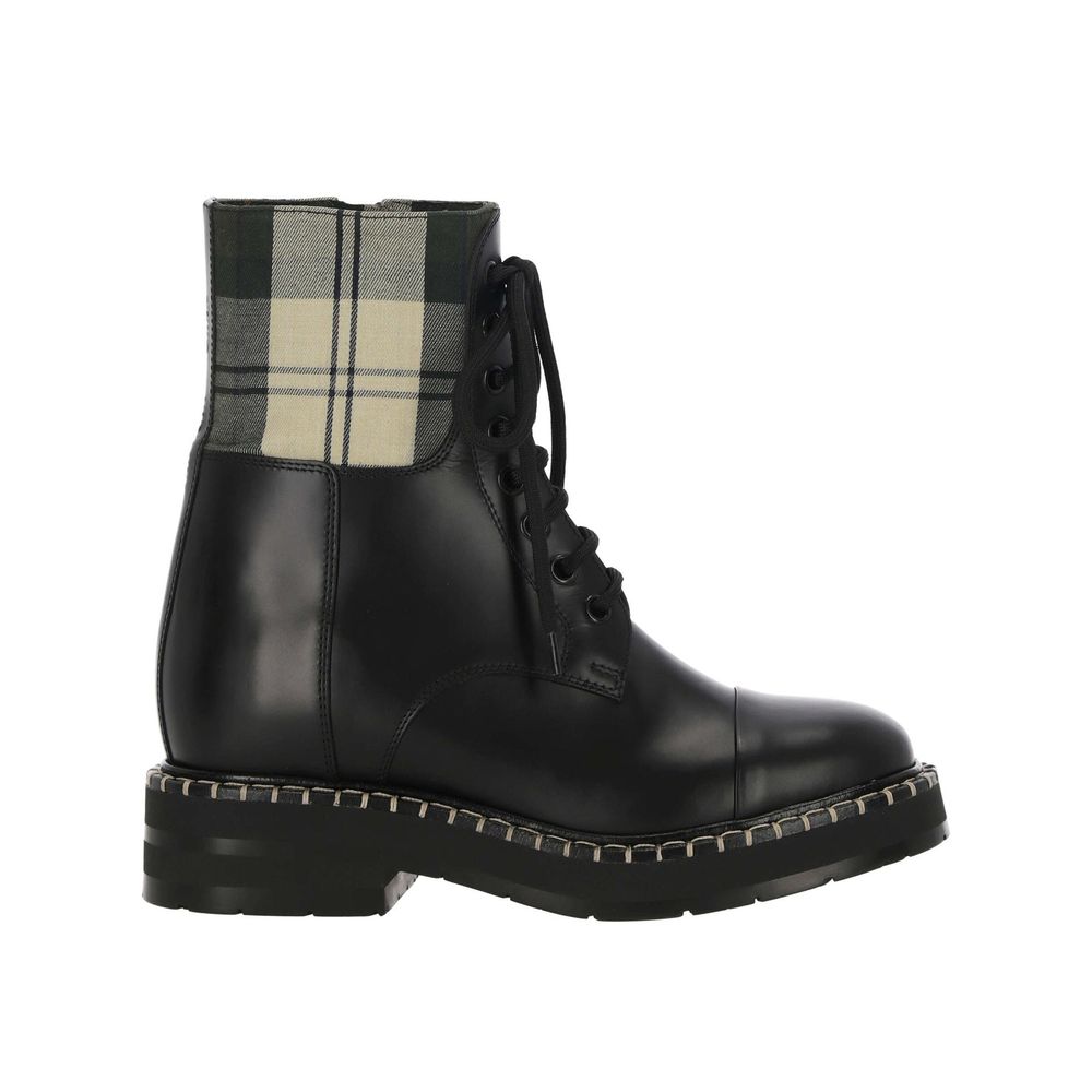 See By Chloé Checkered Lace-Up Ankle Boots