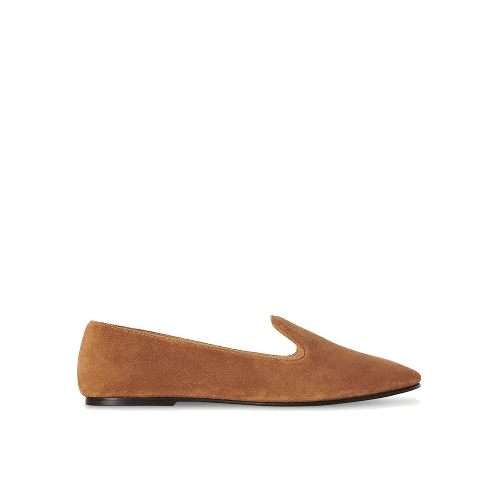 The Row Suede Leather Slip-On Loafers