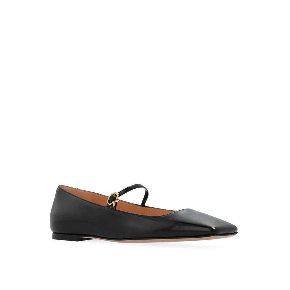 Gianvito Rossi Leather Mary Jane Shoes - Black