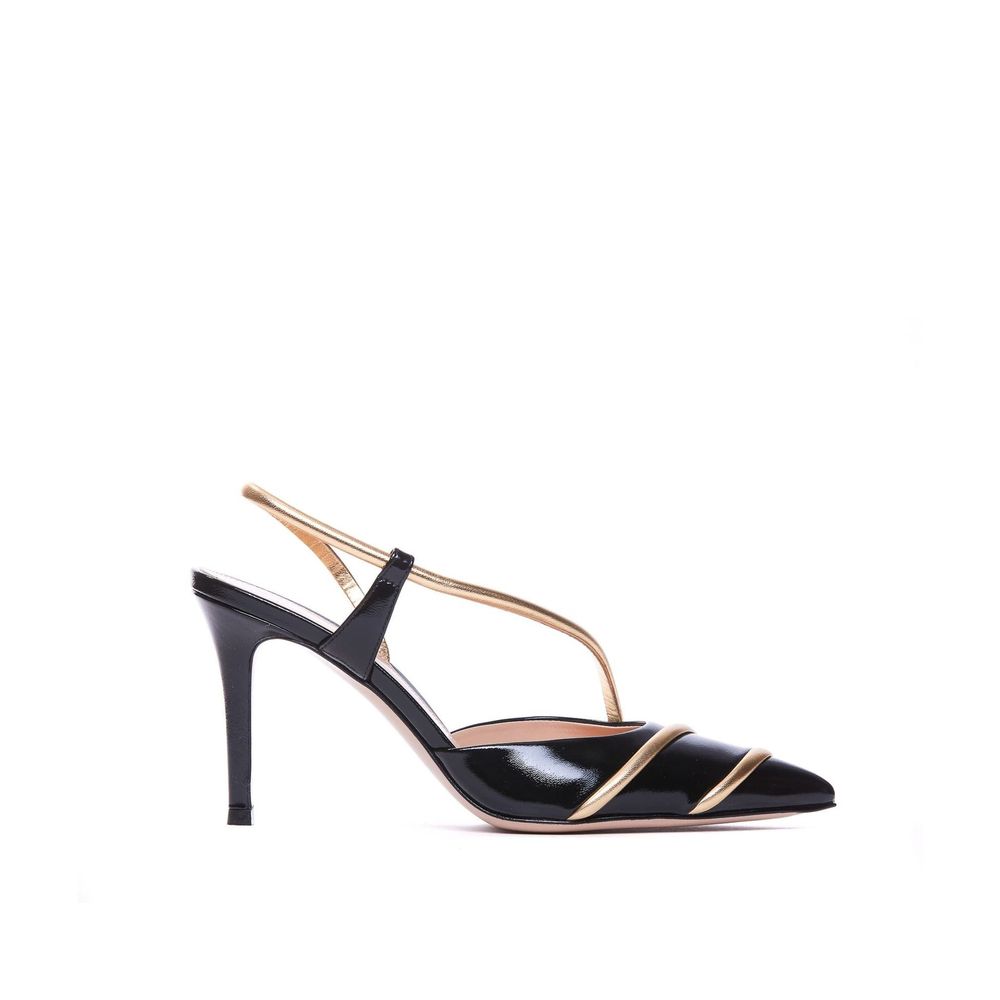 Gianvito Rossi Leather Slingback Heels - Black