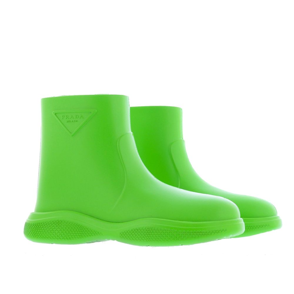 Prada Striking Green Rubber Rain Boots