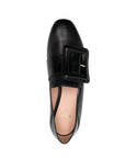 Bally Buckle Embellished Leather Loafers - Black
