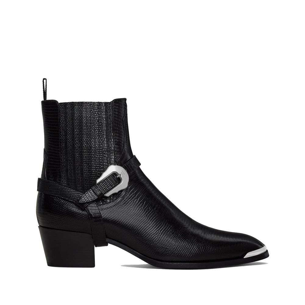 Celine Leather Heeled Chelsea Boots - Black