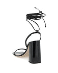 Miu Miu Leather Block Heeled Sandals - Black
