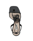 Miu Miu Leather Block Heeled Sandals - Black