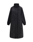 Ganni Banana Graphic Long Parka - Black