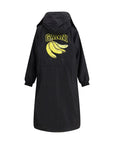 Ganni Banana Graphic Long Parka - Black