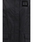 Ganni Banana Graphic Long Parka - Black