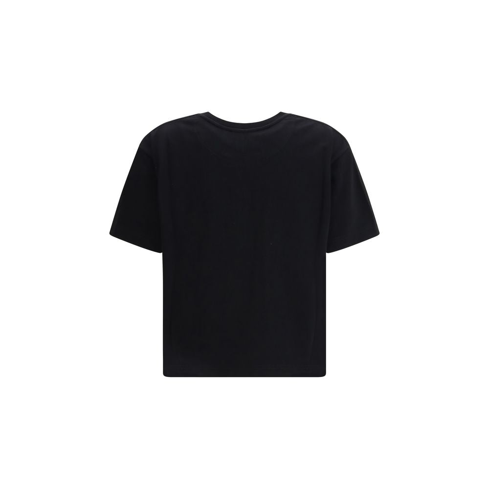 Alexander McQueen Logo Black Cotton T-Shirt